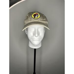 Buc-ees Hat Cap Mens Adjustable Tan Embroidered Logo Strap Back